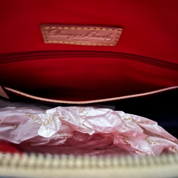 Dooney & Burke Marine Blue Zip satchel W matching card & keychain -NWT - Picture 3 of 11